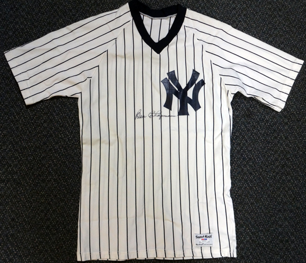 New York Yankees Ben Chapman Autographed White Jersey PSA/DNA Image a