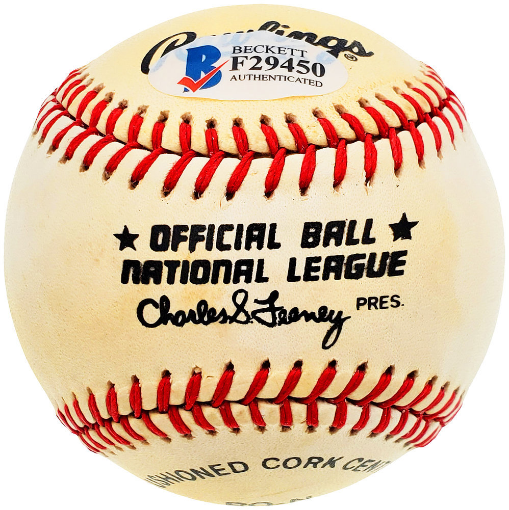 Billy Loes Autographed Signed Official Nl Baseball Brooklyn Dodgers Beckett Beckett Image a