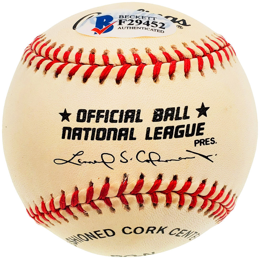 Billy Loes Autographed Official Nl Baseball Brooklyn Dodgers Beckett Beckett Image a