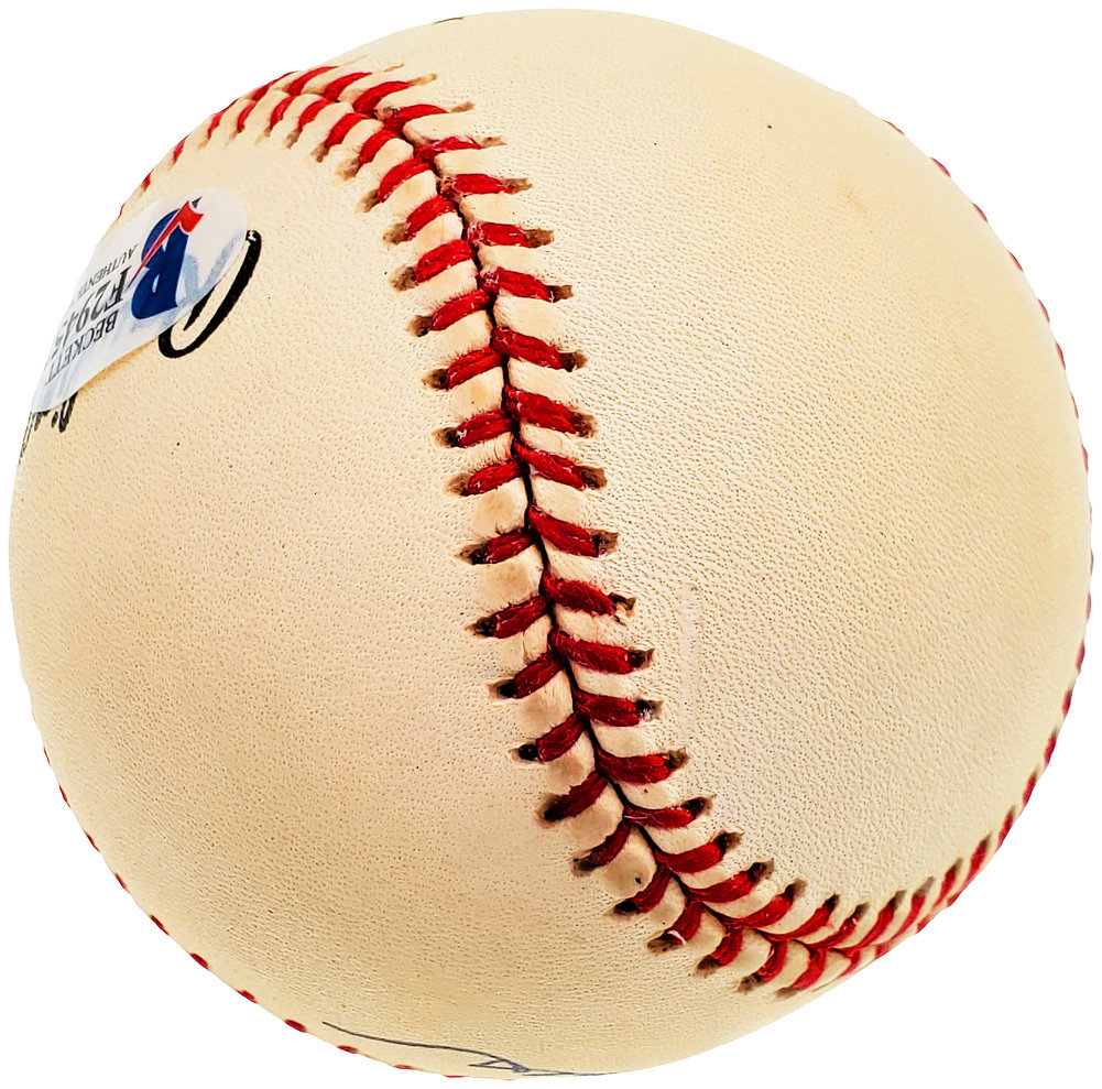 Billy Loes Autographed Official Nl Baseball Brooklyn Dodgers Beckett Beckett Image a