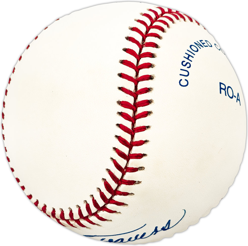 Billy Travers Autographed Official Al Baseball Milwaukee Brewers #225602 Image a