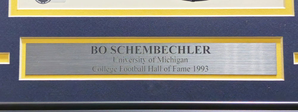 Bo Schembechler Autographed Framed 8X10 Photo Michigan Wolverines Beckett Beckett Qr #Bm04039 Image a