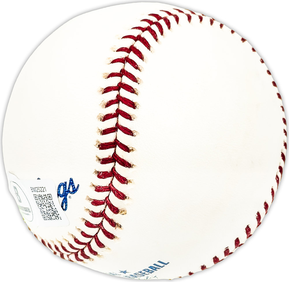 Bob Bowman Autographed Official MLB Baseball Philadelphia Phillies Beckett Beckett Qr #Bm25221 Image a