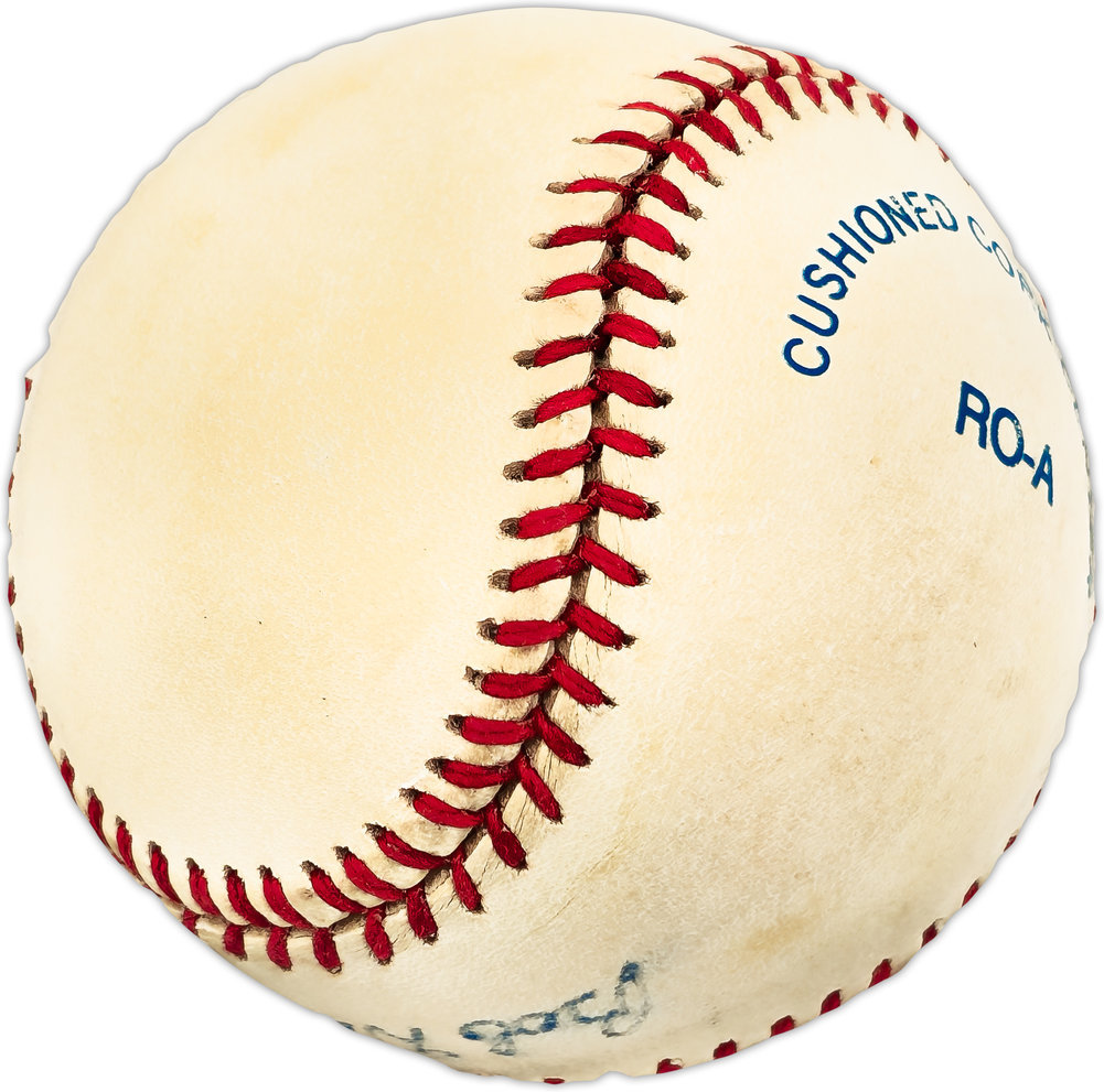 Bob Dillinger Autographed Official Al Baseball St. Louis Browns #225652 Image a