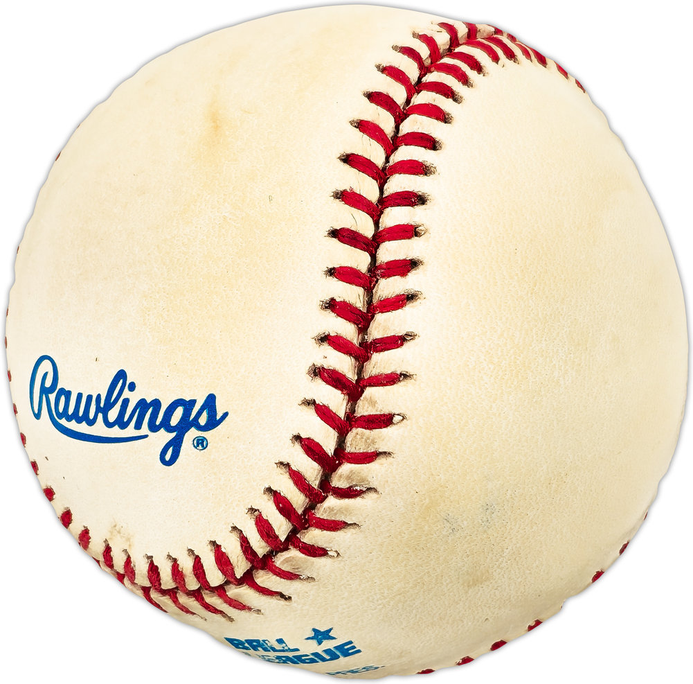 Bob Dillinger Autographed Official Al Baseball St. Louis Browns #225652 Image a