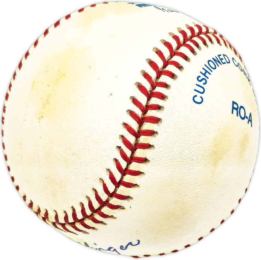 Bob Dillinger Autographed Official Al Baseball St. Louis Browns #229653 Image a