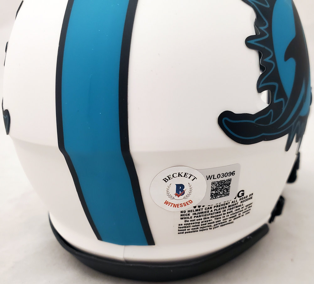 Bob Griese Autographed Signed Miami Dolphins Lunar Eclipse White Speed Mini Helmet Beckett Beckett Qr Image a