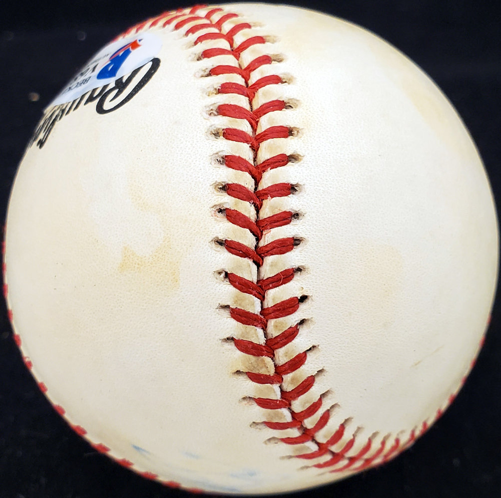 Bob Rush Autographed Official Nl Baseball Chicago Cubs, Atlanta Braves Beckett Beckett Image a