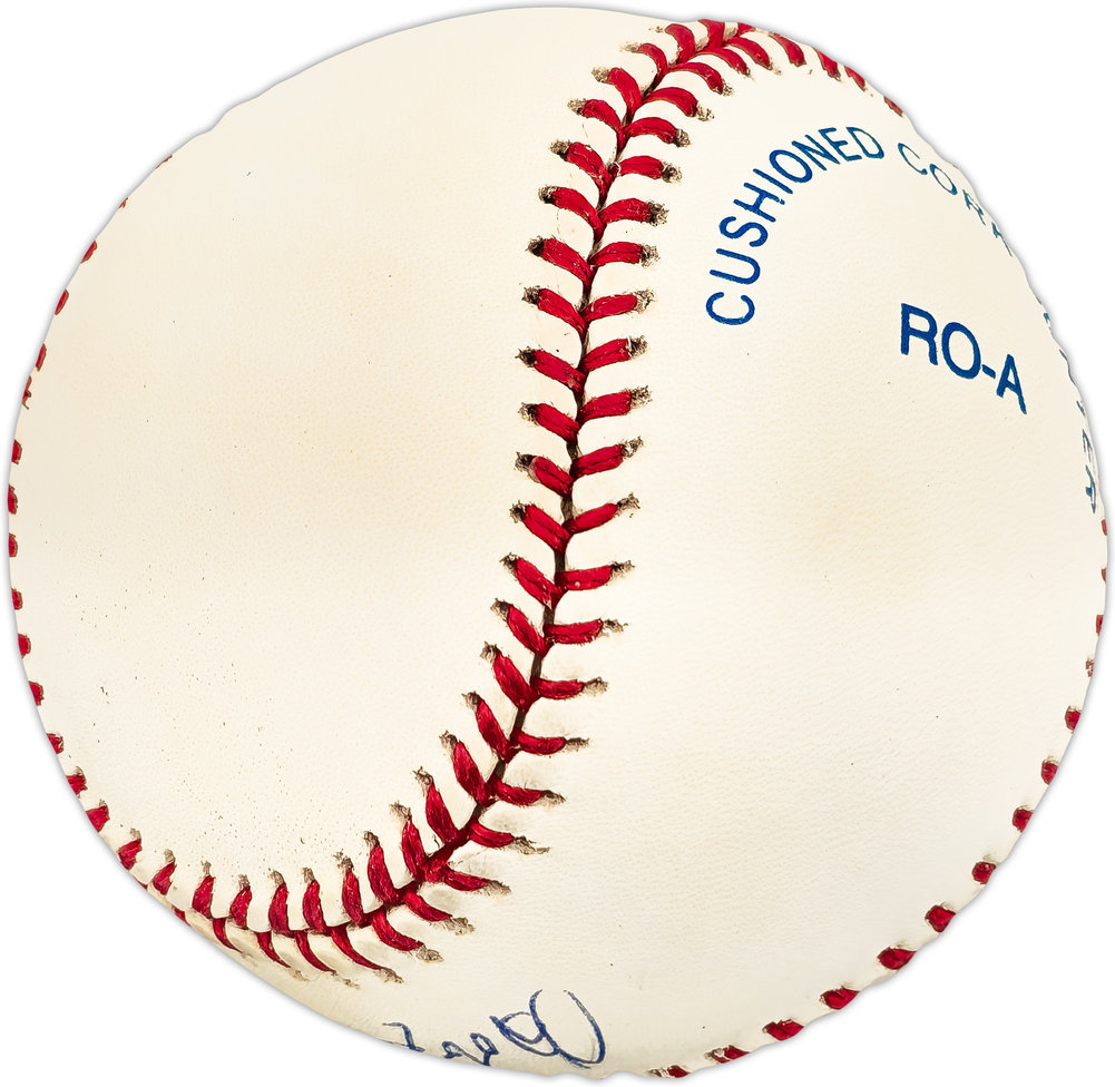 Bob Savage Autographed Official Al Baseball Phil. A's #225697 Image a