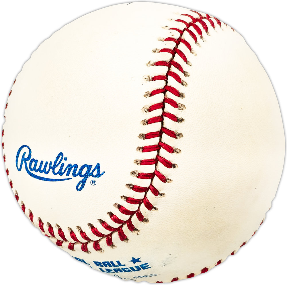 Bob Savage Autographed Official Al Baseball Phil. A's #225697 Image a