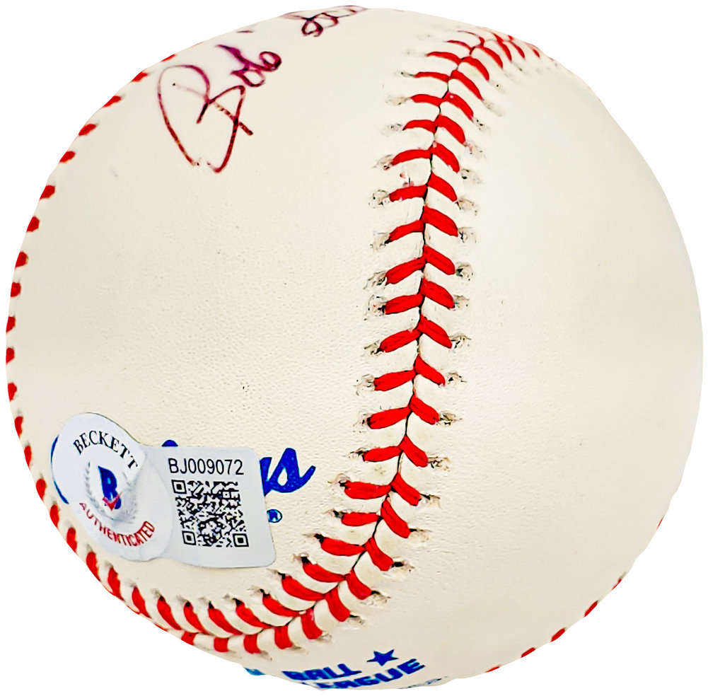Bob Stinson Autographed Official Al Baseball Mariners, Expos "Scrap Iron" Beckett Beckett Image a