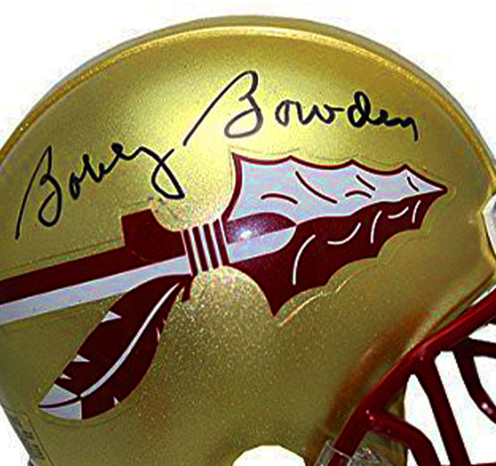 Bobby Bowden Autographed FSU Gold Mini Helmet - JSA Certified Image a