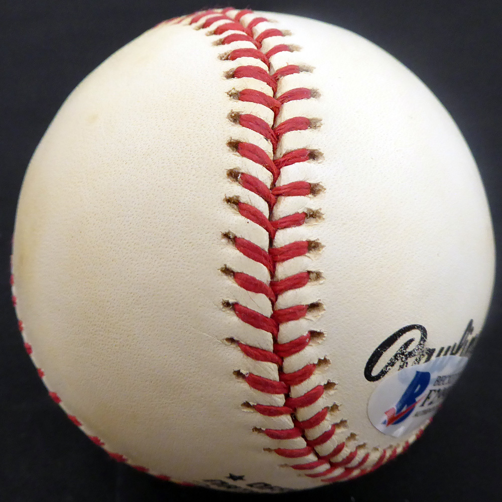 Bobby Morgan Autographed Official Nl Baseball Brooklyn Dodgers Beckett Beckett Image a