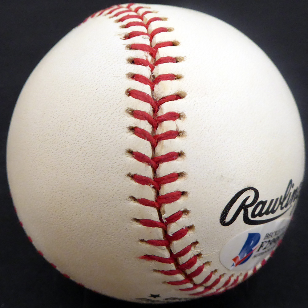 Bobby Morgan Autographed Official Nl Baseball Brooklyn Dodgers Beckett Beckett Image a