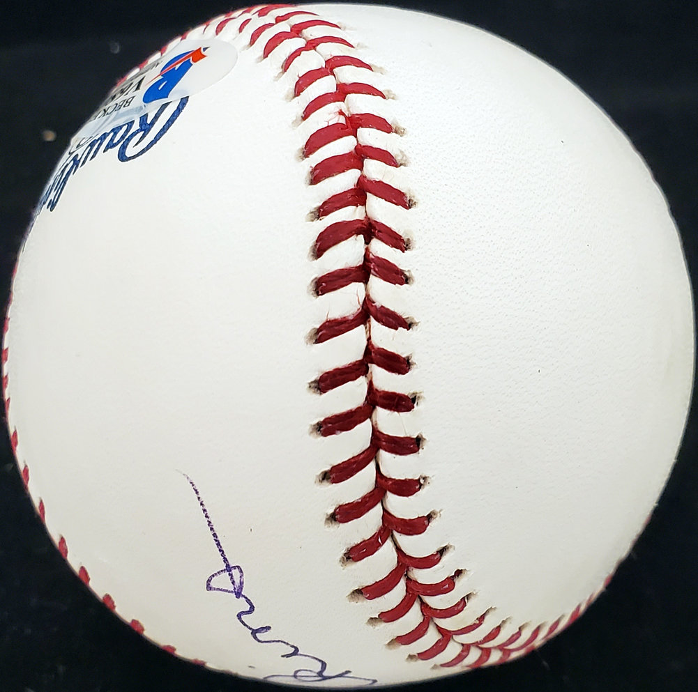 Bobby Wilkins Autographed Official MLB Baseball Philadelphia A's Beckett Beckett Image a