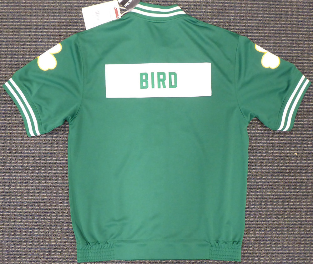 Boston Celtics Larry Bird Autographed Signed Authentic Green Mitchell & Ness Shooting Shirt 
