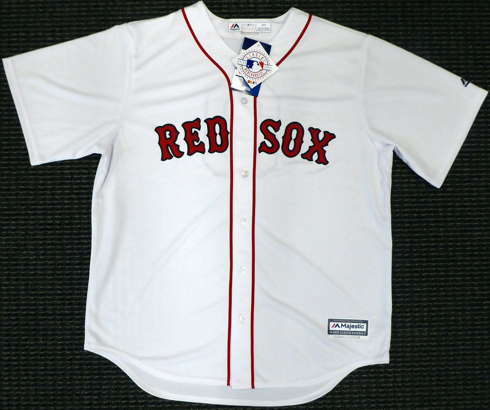 Carl Yastrzemski Autographed Signed Boston Red Sox Framed White Majestic Cool Base Jersey HOF 89 Beckett Beckett Image a