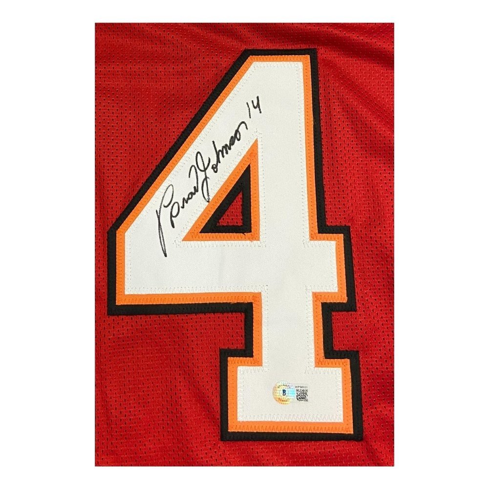 Brad Johnson Autographed Signed Tampa Bay Buccaneers Custom #14 Red Jersey - Beckett Image a