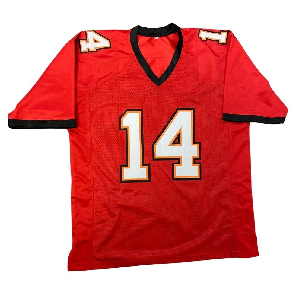 Brad Johnson Autographed Signed Tampa Bay Buccaneers Custom #14 Red Jersey - Beckett Image a