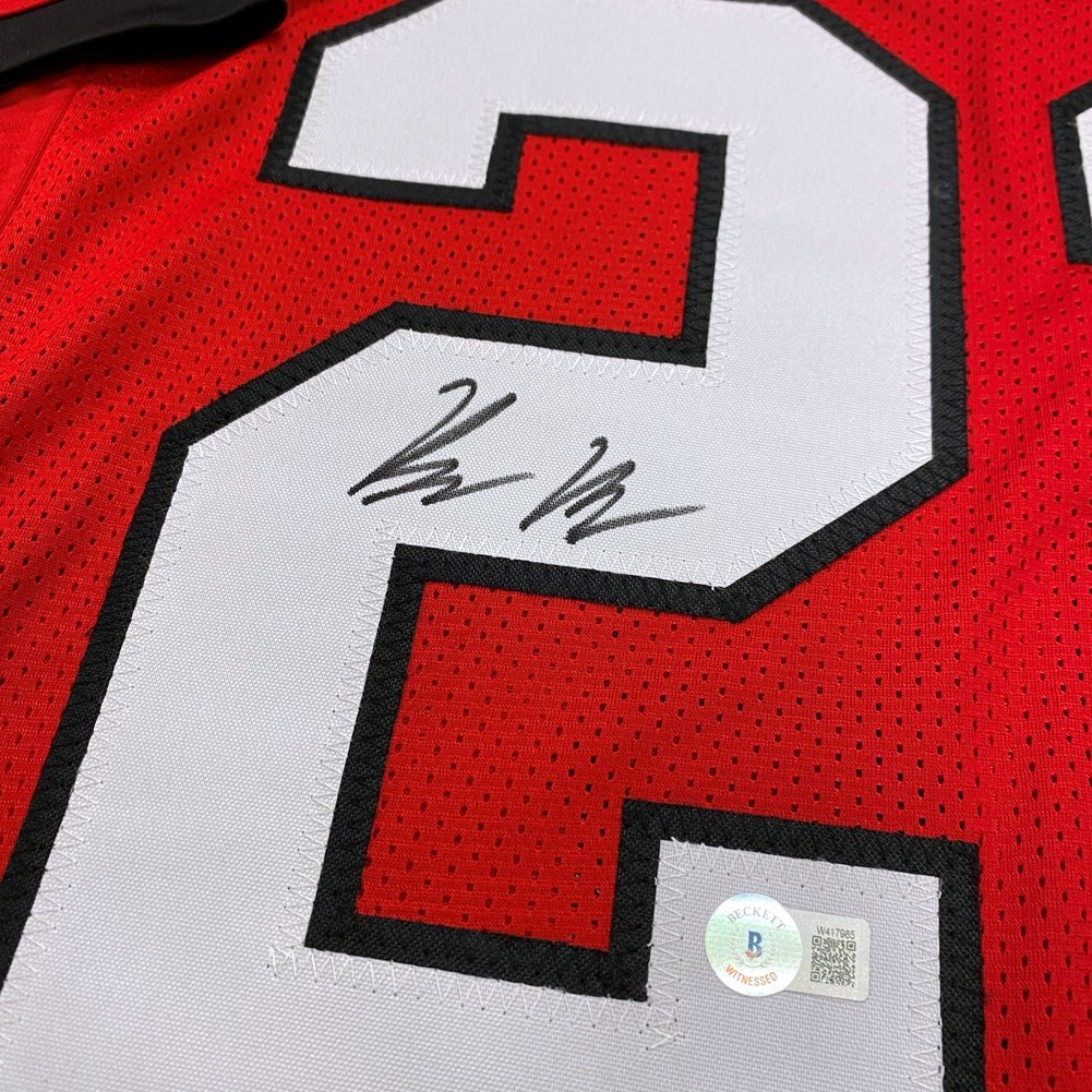 Branson Robinson Autographed Georgia Bulldogs Custom Red #22 Jersey - Beckett Authentic Image a