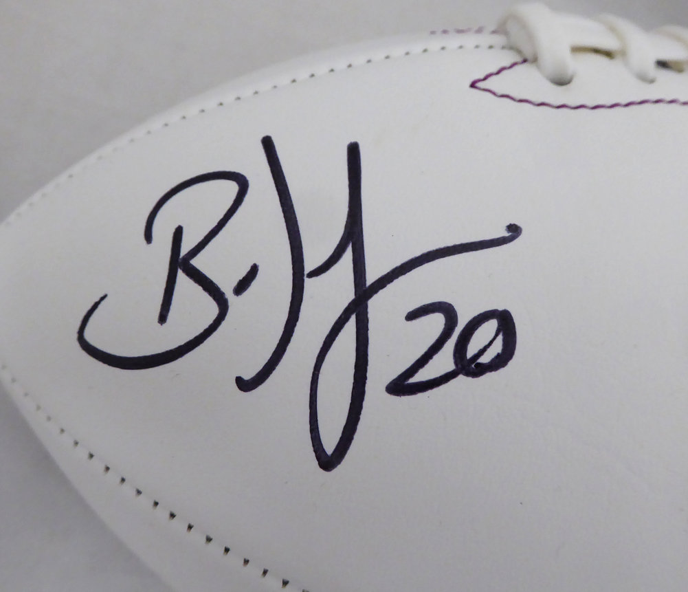 Brian Dawkins Autographed Clemson Tigers White Logo Football Beckett Beckett Image a