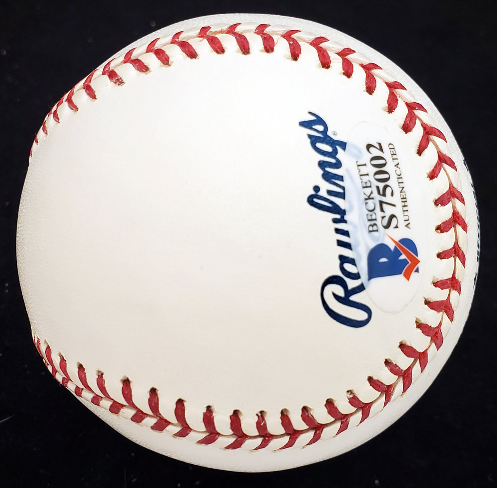 Britt Burns Autographed Official MLB Baseball Chicago White Sox Beckett Beckett Image a