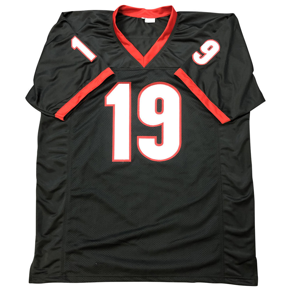 Brock Bowers Autographed Signed Georgia Bulldogs Custom Black #19 Jersey - Beckett QR Authentic Image a