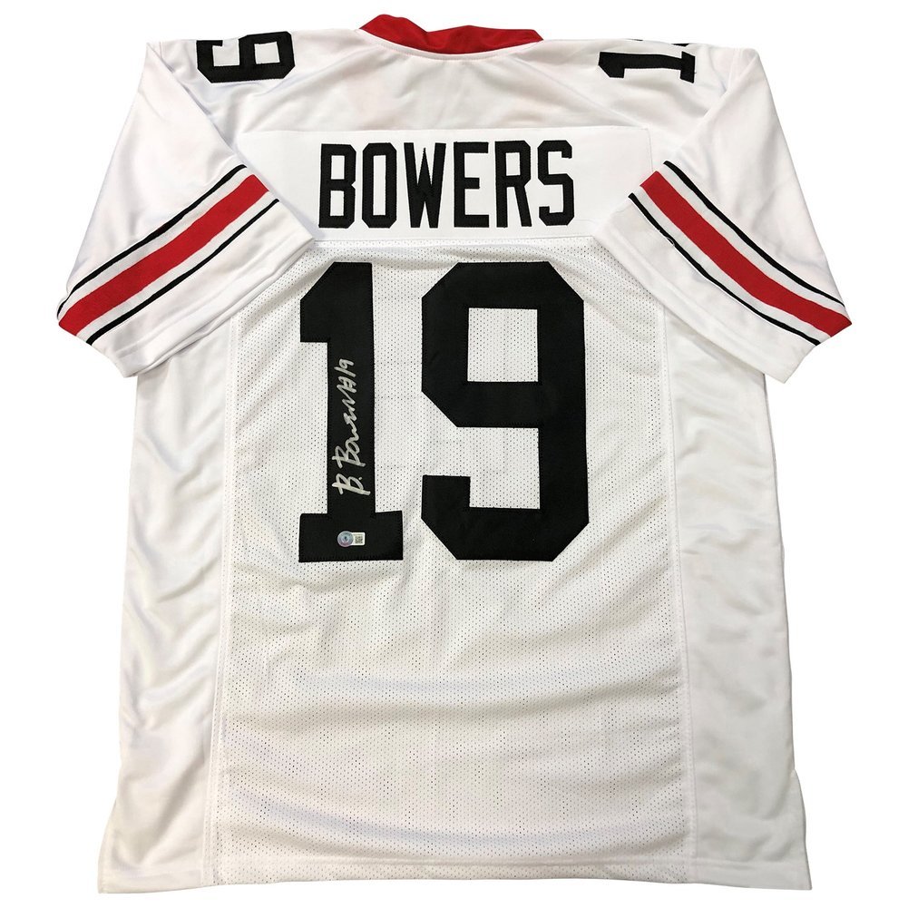 Brock Bowers Signed Georgia Bulldogs Custom White #19 Jersey - Beckett Image a