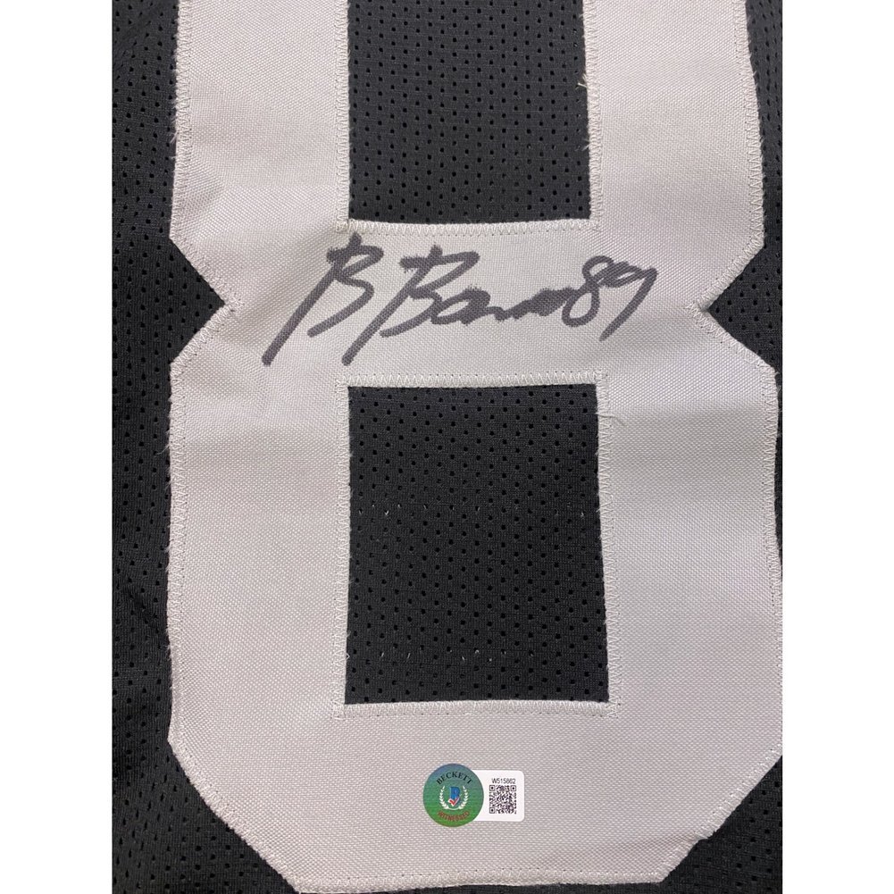 Brock Bowers Autographed Las Vegas Raiders Black XL Custom Jersey - Beckett Image a