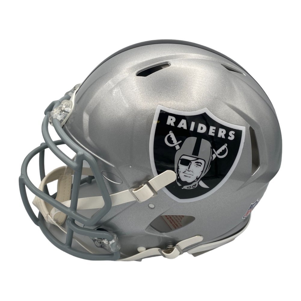 Brock Bowers Autographed Signed Las Vegas Raiders Riddell Full Size Speed Authentic Helmet - Beckett Image a