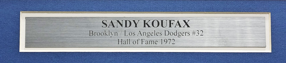 Brooklyn Dodgers Sandy Koufax Autographed Framed Grey Jersey Beckett Beckett Image a