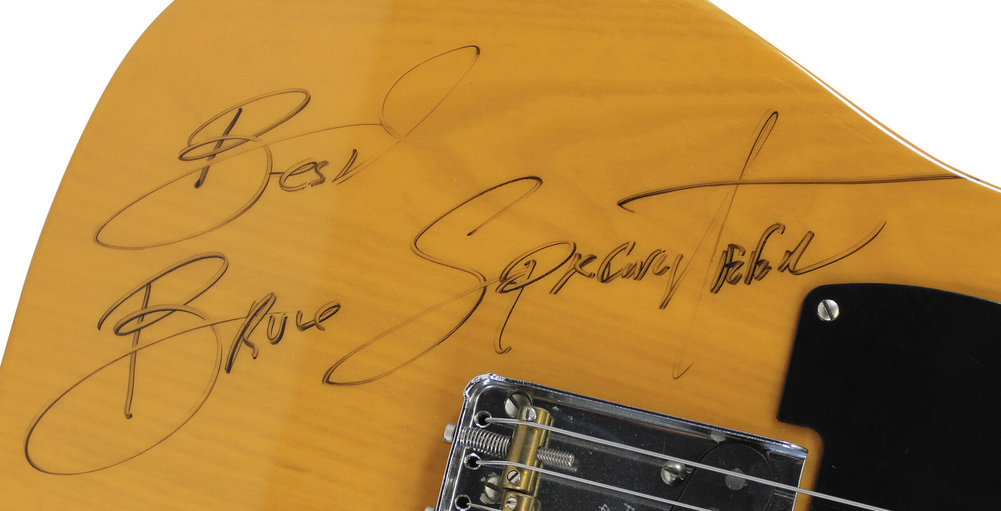 Bruce Springsteen Autographed Signed Best 1952 Fender Reissue Telecaster Guitar JSA Image a