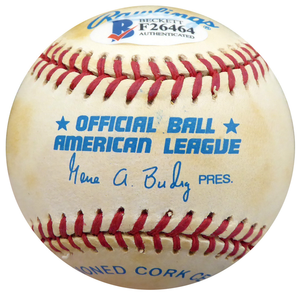 Bubba Church Autographed Official Al Baseball Philadelphia Phillies, Cincinnati Reds Beckett Beckett Image a