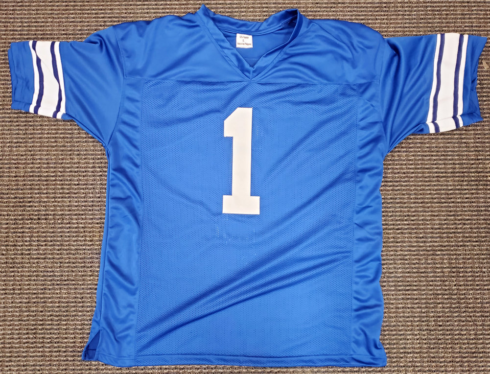 Byu Cougars Zach Wilson Autographed Royal Blue Jersey Beckett Beckett Image a