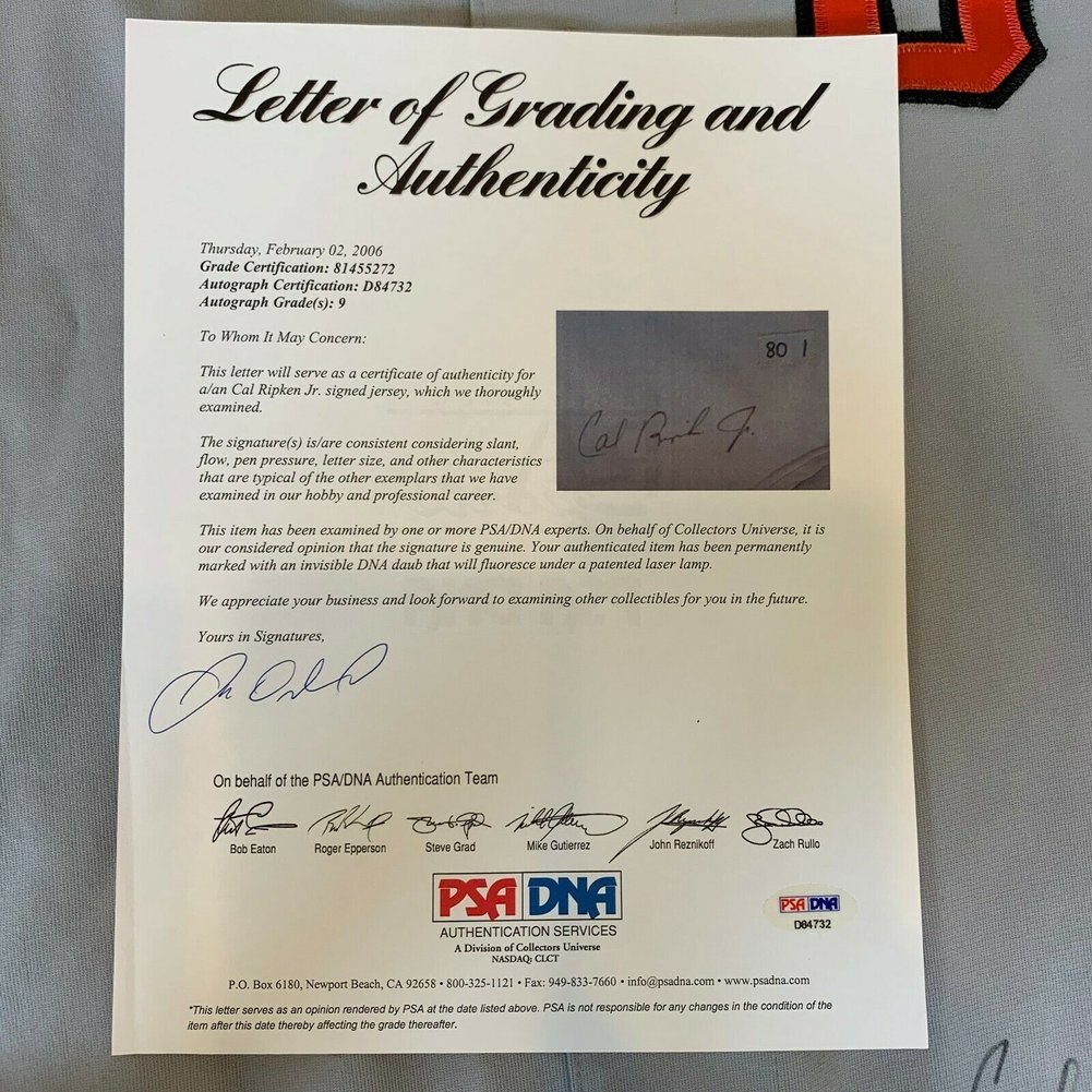 Cal Ripken Jr. Autographed Signed 1981 Rookie Game Used Jersey Earliest One Known PSA DNA COA Image a