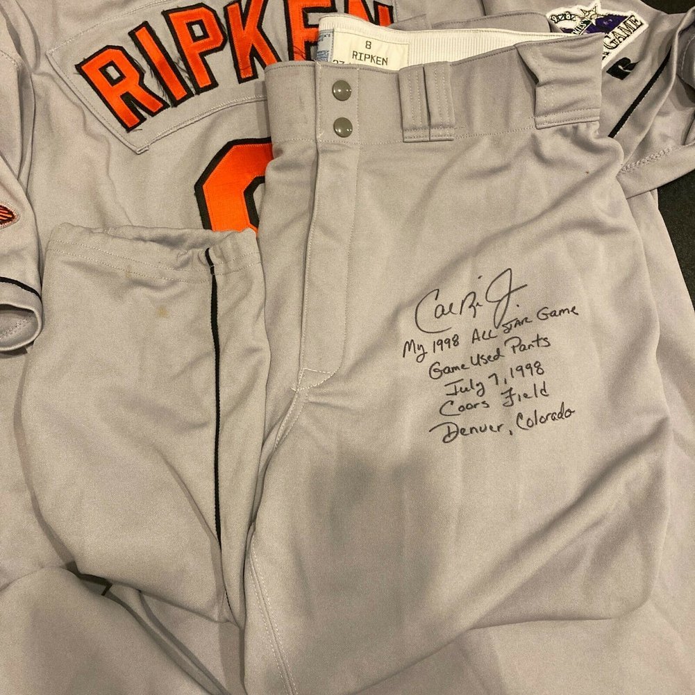 Cal Ripken Jr. Autographed Signed . 1998 Game Used 1998 All Star Game Jersey & Pants JSA COA Image a