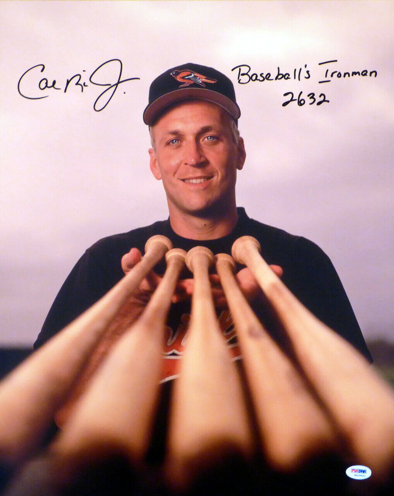 Cal Ripken Jr. Autographed Signed . Framed 16X20 Photo Baltimore Orioles Baseball's Ironman 2632 PSA/DNA #200330 Image a