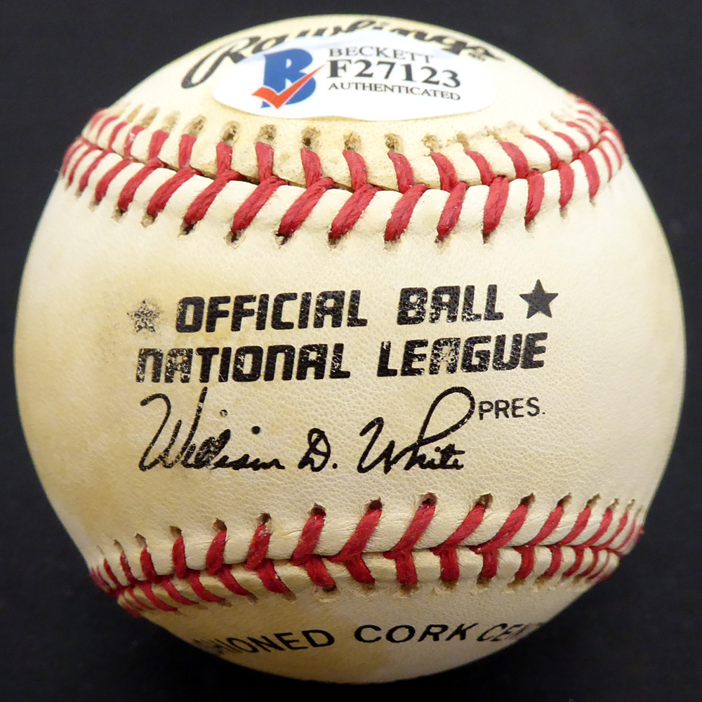 Carmen Mauro Autographed Official Nl Baseball Brooklyn Dodgers Beckett Beckett Image a