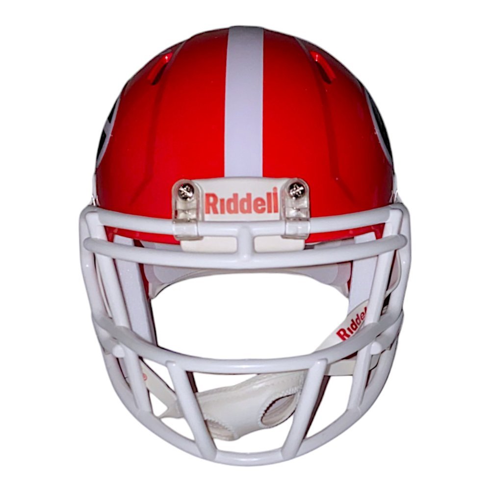 Carson Beck Autographed Signed Georgia Bulldogs Riddell Red Replica Mini Helmet - Beckett Authentication Services (BAS) Image a