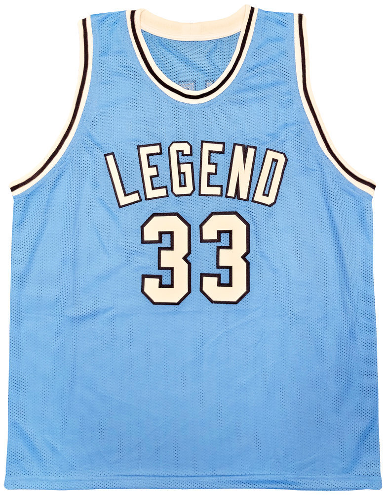 Indiana State Sycamores Larry Bird Autographed Baby Blue Jersey Beckett Beckett Image a