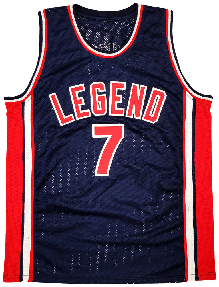 Team Usa Larry Bird Autographed Navy Blue Jersey Dream Team Beckett Beckett Image a