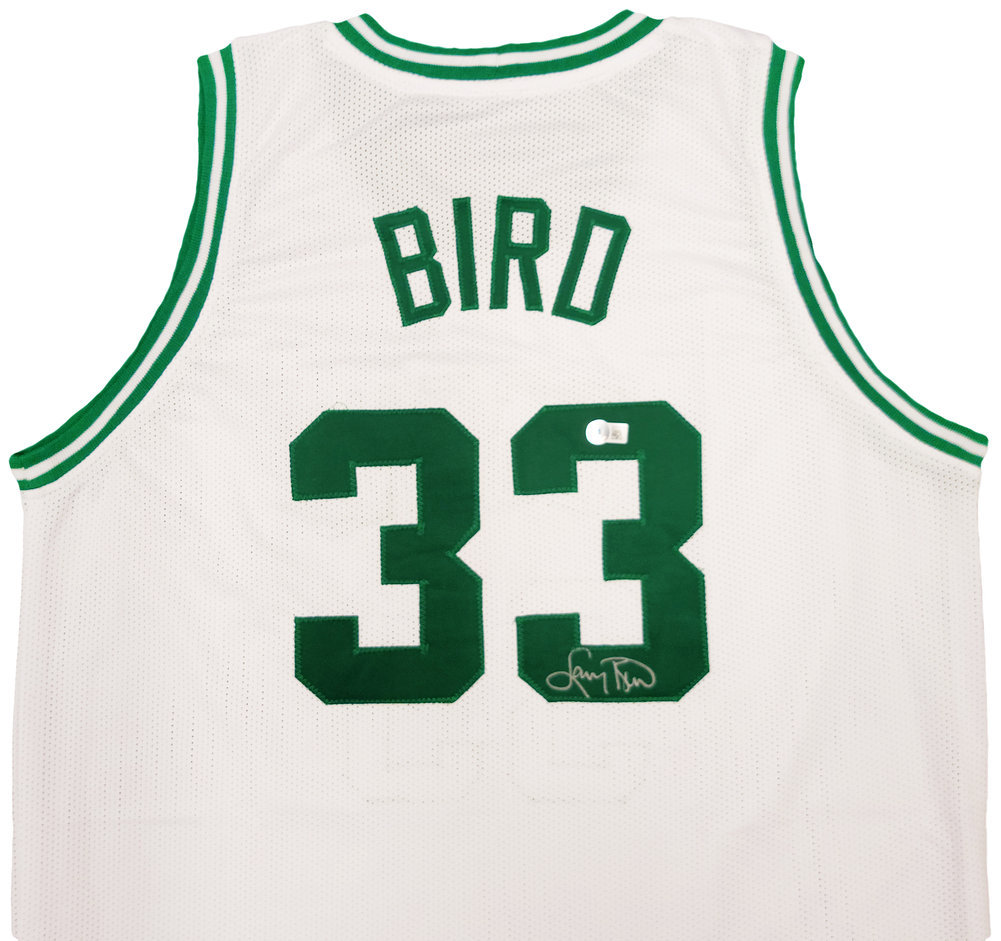 Boston Celtics Larry Bird Autographed White Jersey Beckett Beckett Image a