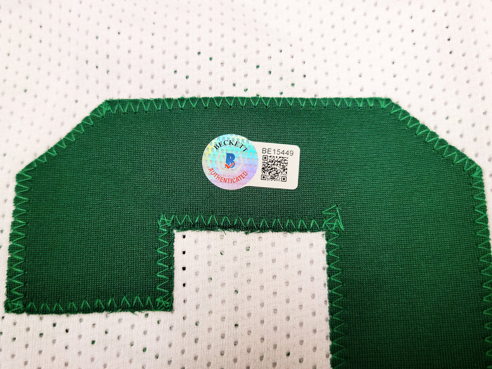 Boston Celtics Larry Bird Autographed White Jersey Beckett Beckett Image a