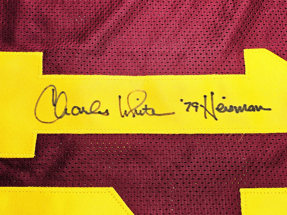 Usc Trojans Charles White Autographed Maroon Jersey "79 Heisman" PSA/DNA Image a