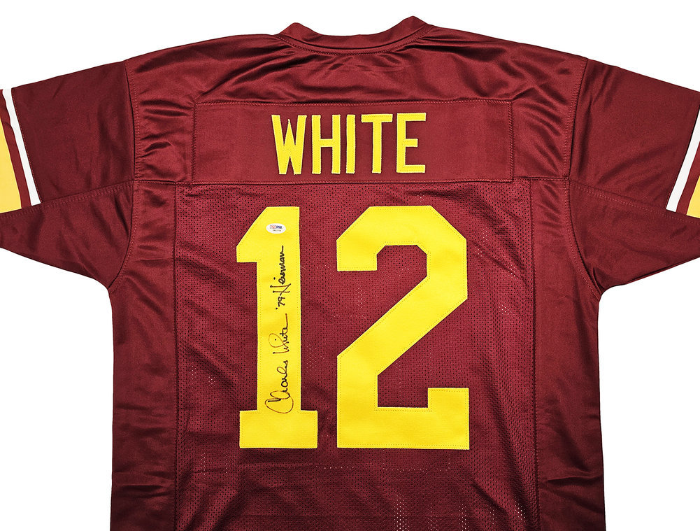 Usc Trojans Charles White Autographed Maroon Jersey "79 Heisman" PSA/DNA Image a
