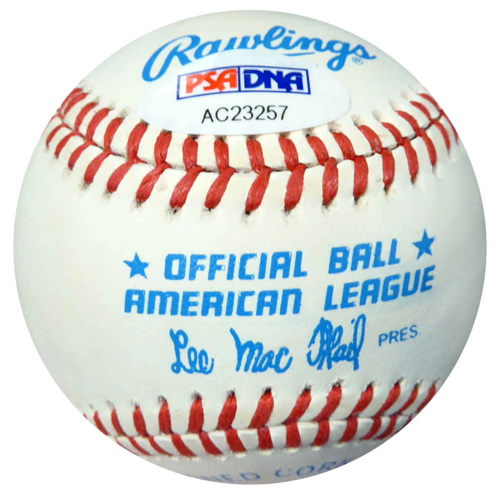 Charlie Mitchell Autographed Official Al Baseball Boston Red Sox PSA/DNA Image a