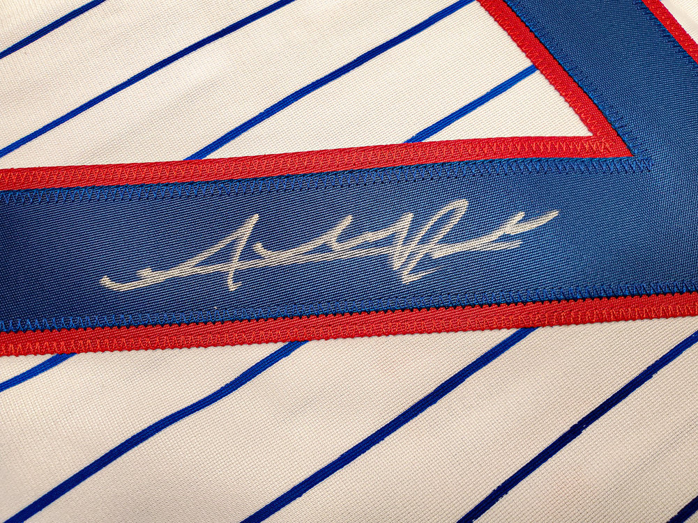 Chicago Cubs Addison Russell Autographed White Jersey Beckett Beckett Image a