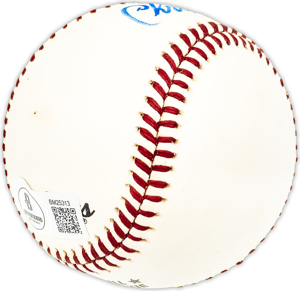 Chris Haughey Autographed Signed Official Nl Baseball Brooklyn Dodgers Beckett Beckett Qr #Bm25313 Image a