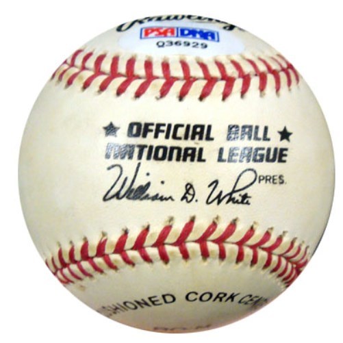 Chris Van Cuyk Autographed Official Nl Baseball Brooklyn Dodgers PSA/DNA Image a