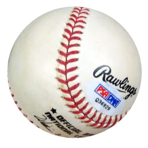 Chris Van Cuyk Autographed Official Nl Baseball Brooklyn Dodgers PSA/DNA Image a